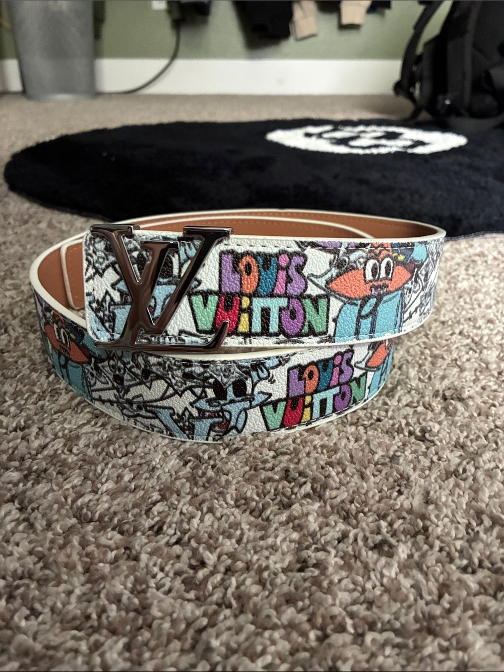Louis Vuitton White Multicolor Cartoon Monogram Belt